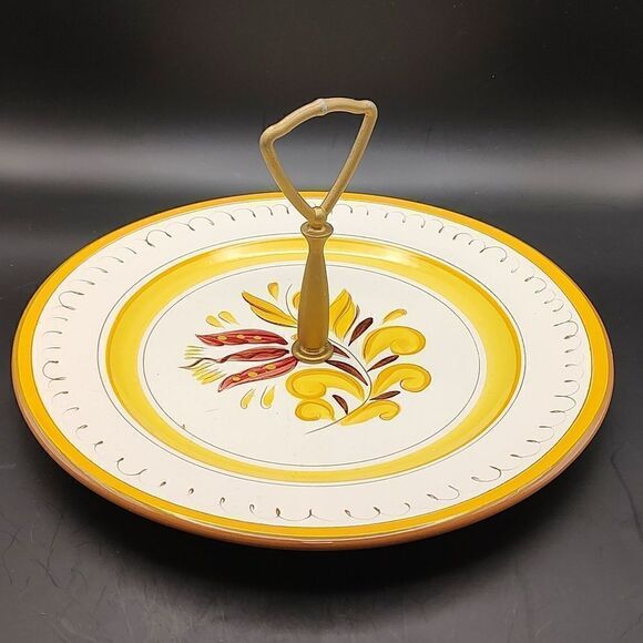 Stangl Pottery Tidbit Serving Tray Provincial Pattern Vintage - Picture 1 of 7